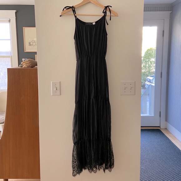 FREDERICA TOSI 3/4 Length Black Silk Dress - Picture 2 of 7